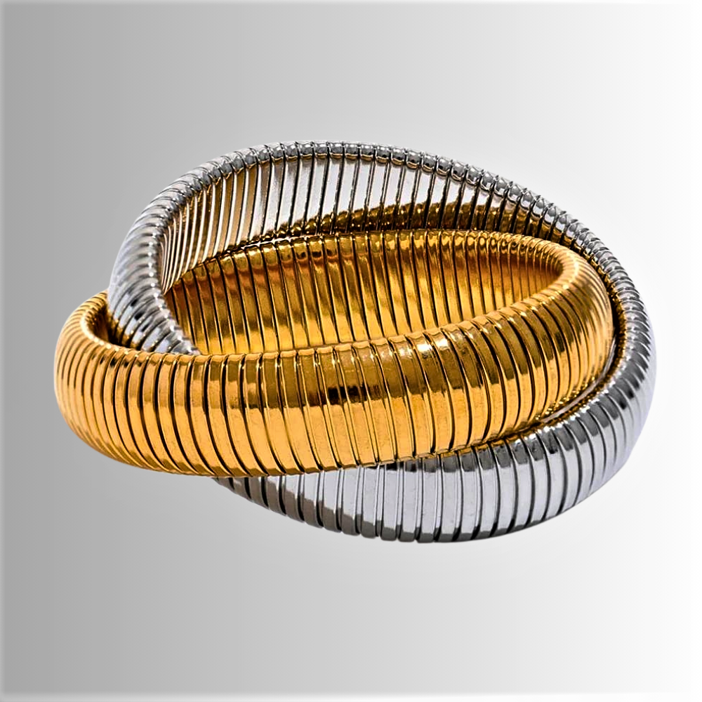 Pulsera doble "Canna del Gas": un homenaje al diseño de Bulgari