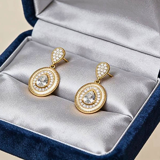 Orecchini Pendenti con Moissaniti Taglio Goccia per ct 1,50