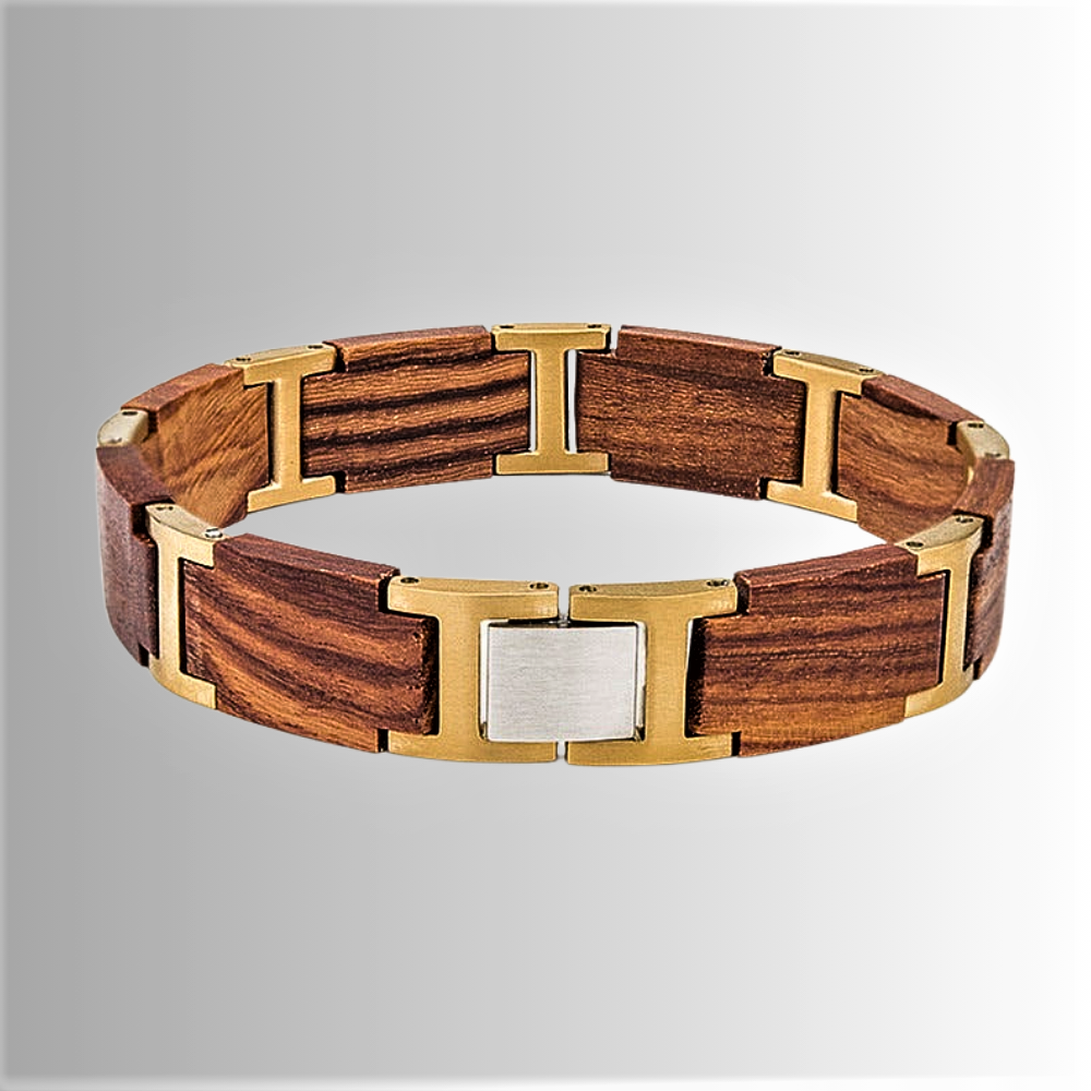 Pulsera de Madera y Acero - Cada día en Armonía con la Naturaleza