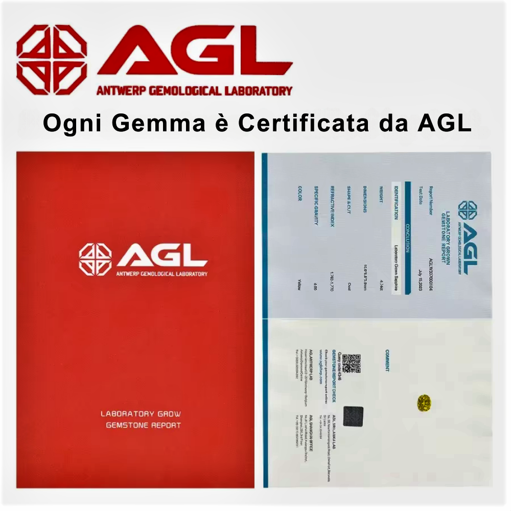 Zaffiro Padparadscha Lab Grown Taglio Cuore con Certificato