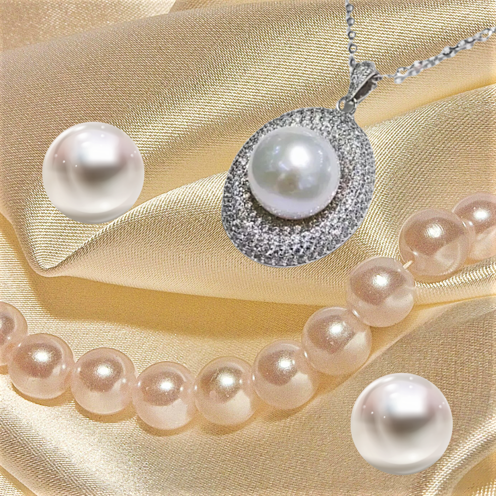 Collana con Perla Naturale Australiana da 11-12mm
