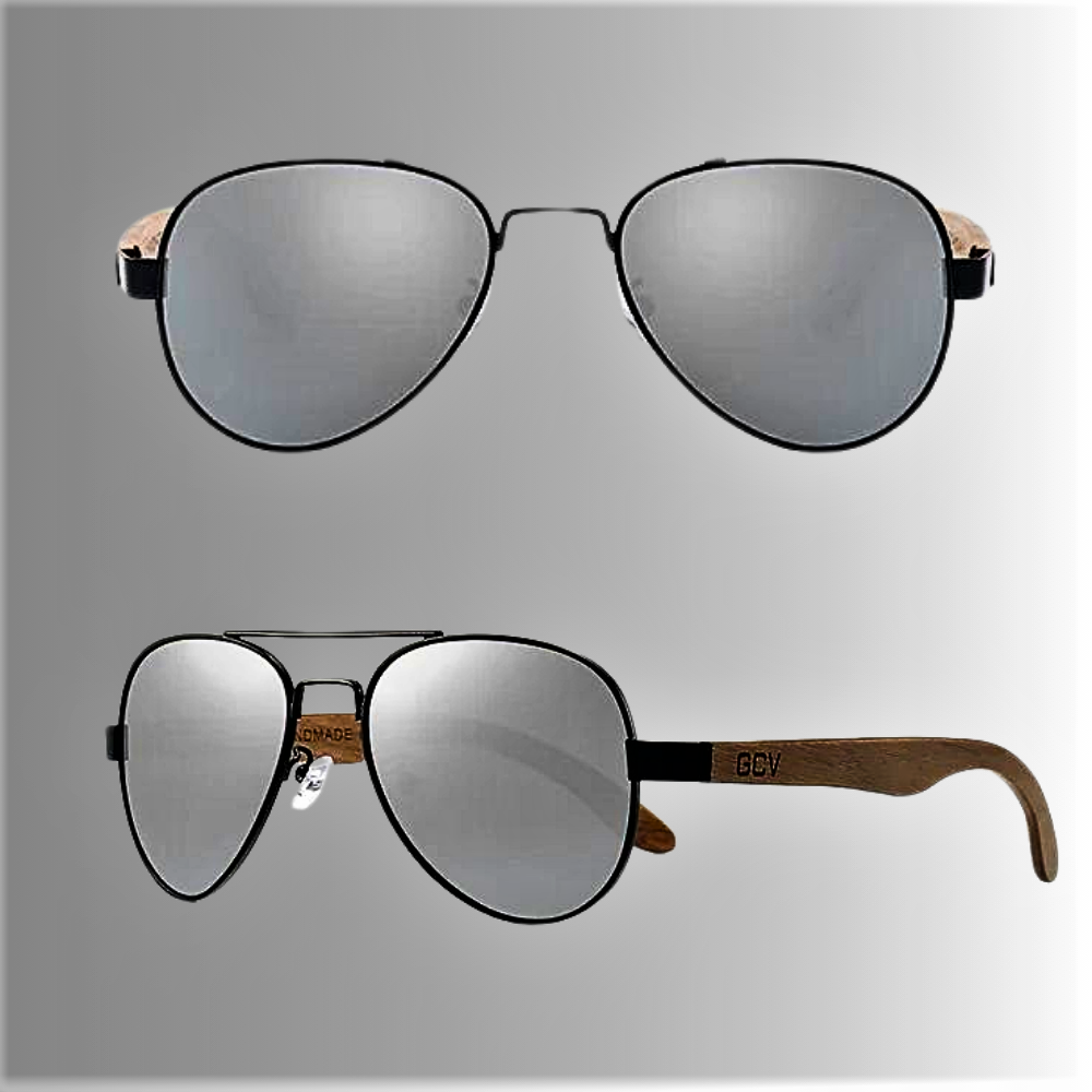 Gafas de sol de piloto de madera hechas a mano: homenaje a la naturaleza