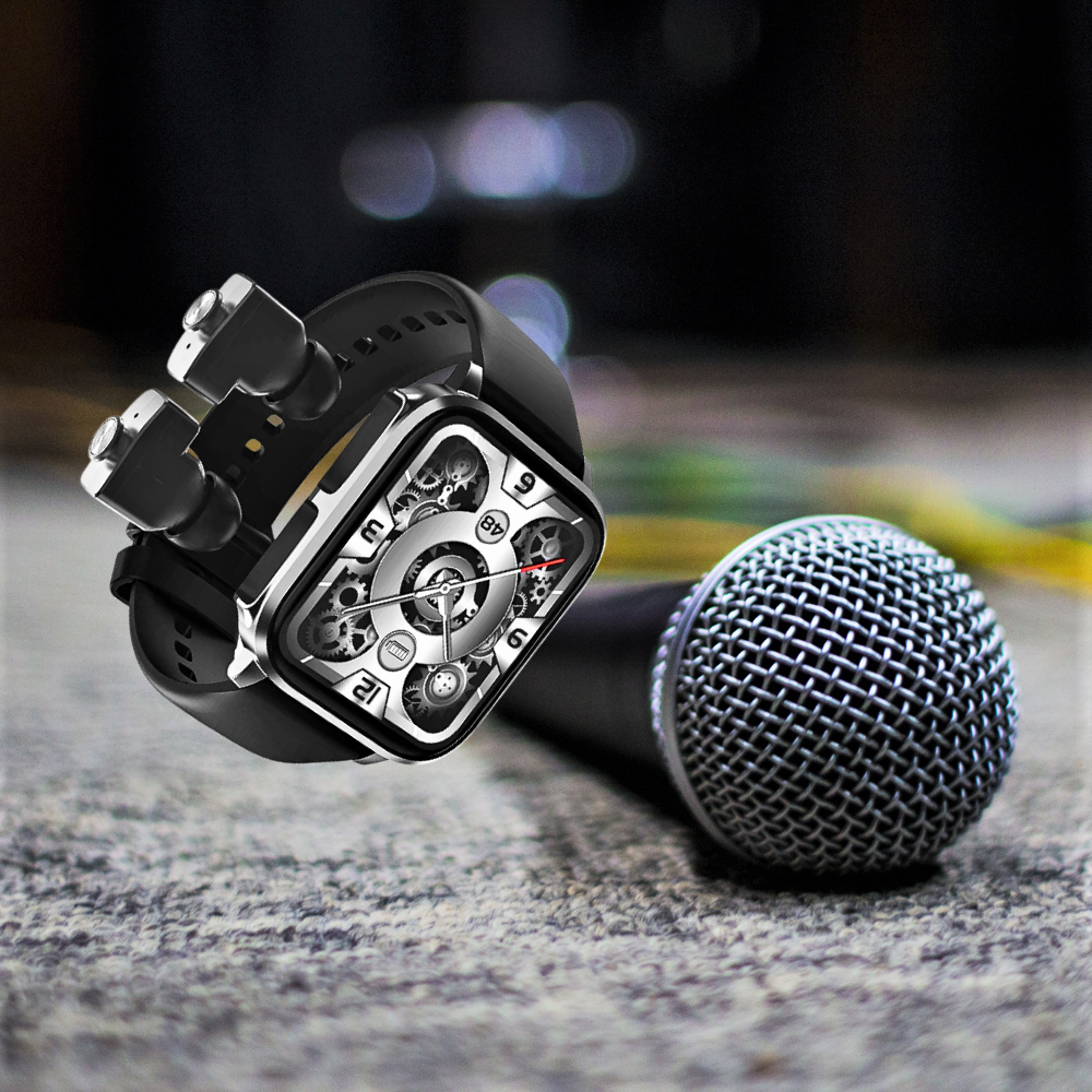 2 in 1 Smartwatch with Built-in TWS Earphones and Sports Features