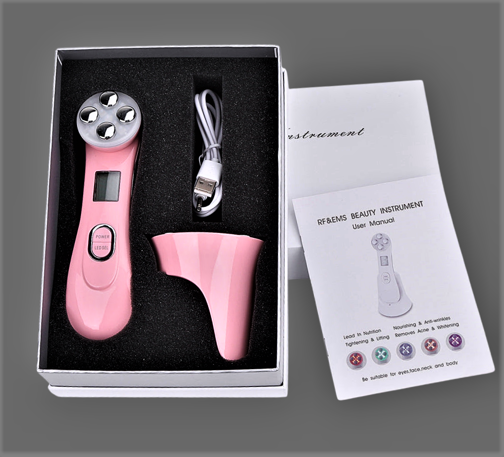 Dispositivo de belleza multifuncional de alta tecnología: EMS, electroporación, radiofrecuencia RF y LED fotónico