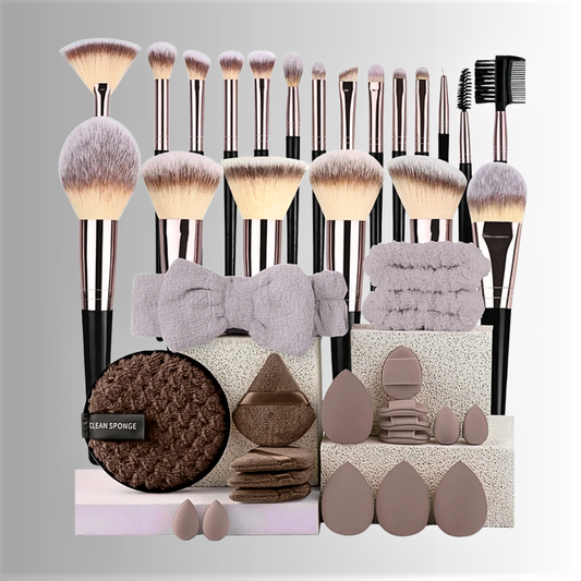 Set Professionale Completo di Pennelli per Make up con Accessori
