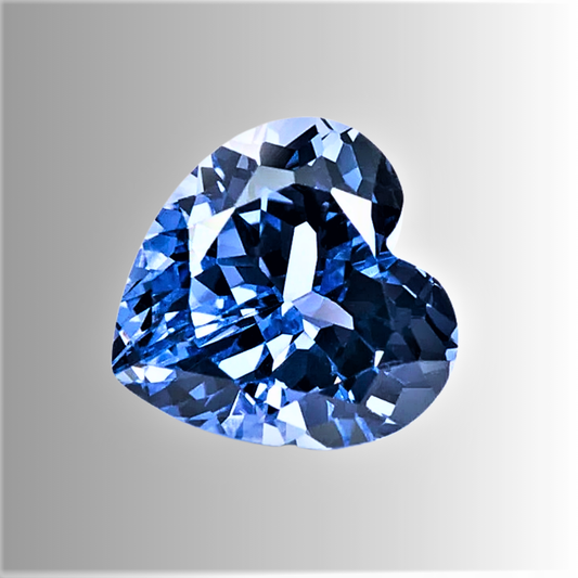 Zaffiro Ceylon Lab Grown Taglio Cuore