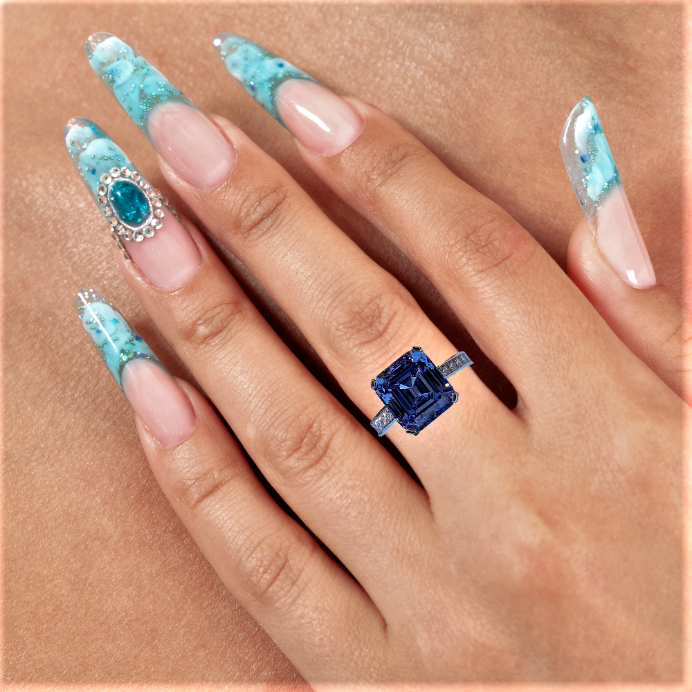 Anillo "Blue Wave": una preciosa obra maestra de artesanía