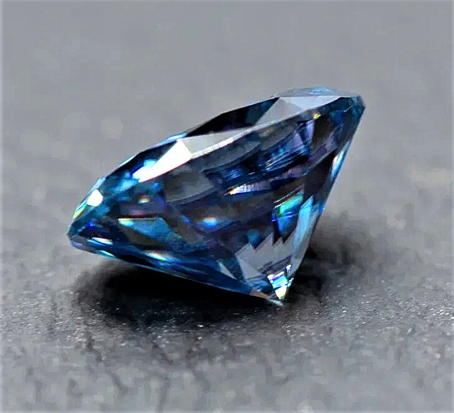 Moissanite Royal Blue Taglio Ovale Certificata