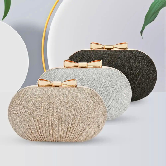 Clutch a Ovetto con Chiusura a Fiocco