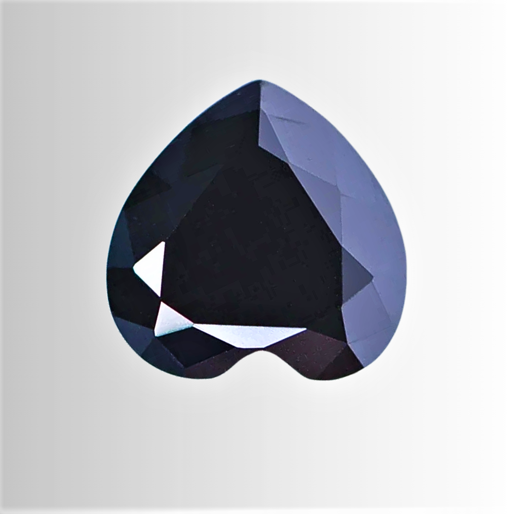 Moissanite Nera Taglio Cuore Certificata