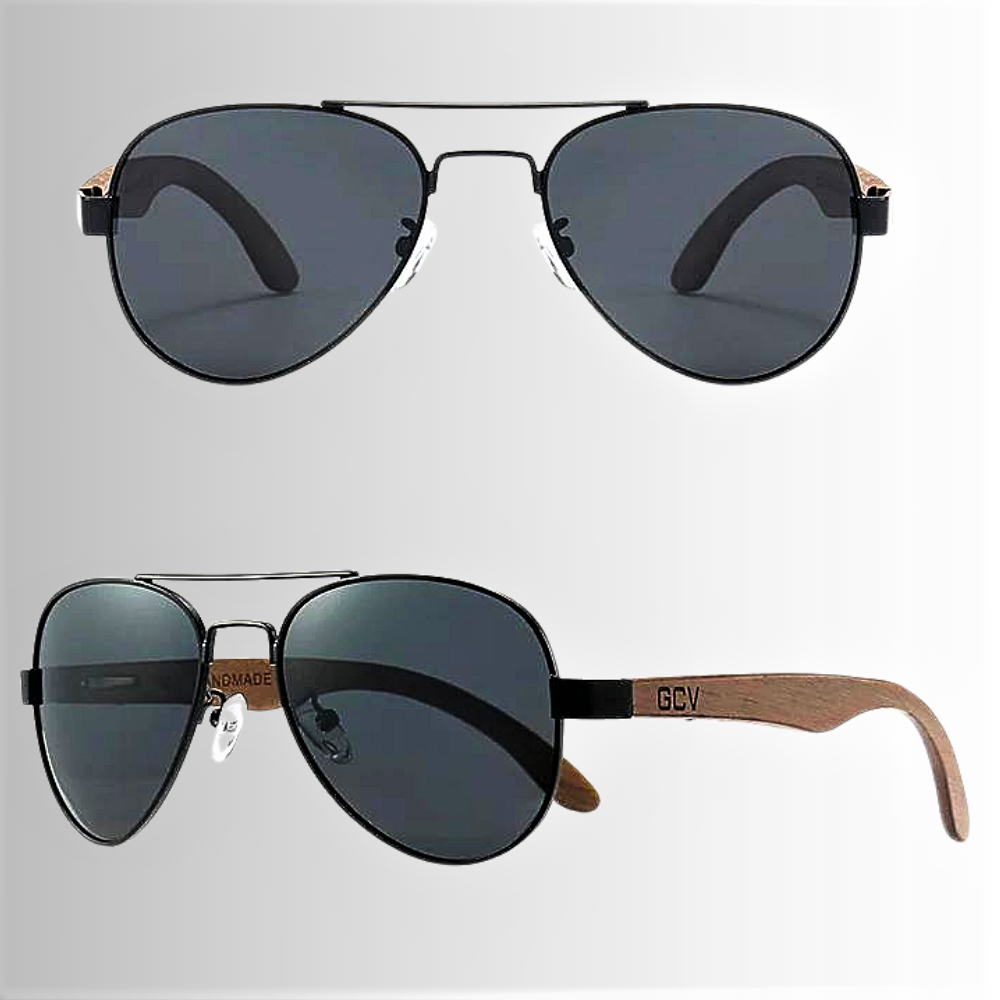 Gafas de sol de piloto de madera hechas a mano: homenaje a la naturaleza
