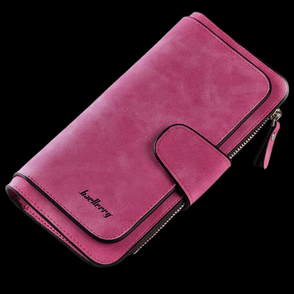 Cartera de gamuza elegante y funcional