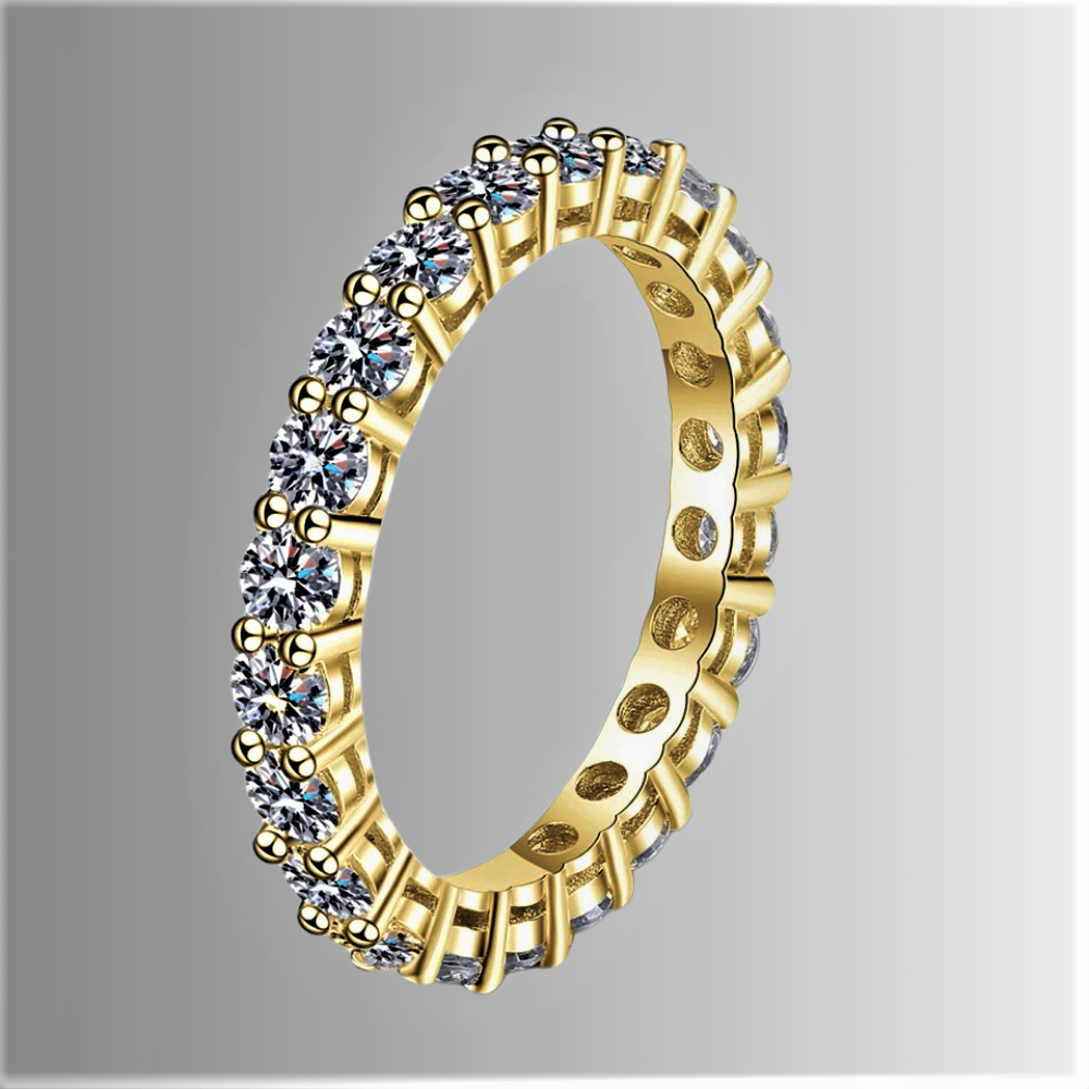 Fedine a due Punte con Moissanite D Color VVS1