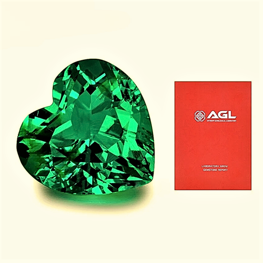 Smeraldo Colombiano Lab Grown Taglio Cuore Certificato
