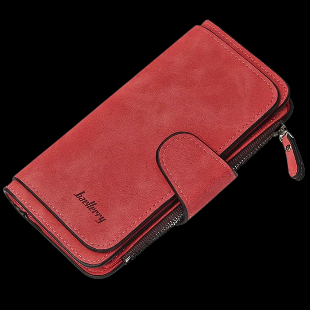Cartera de gamuza elegante y funcional