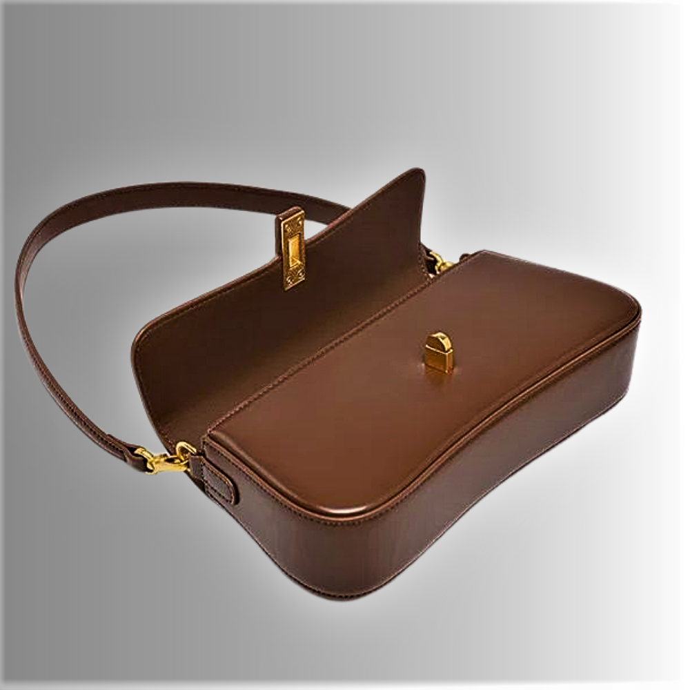 Borsa a Tracolla in Vera Pelle di Vitellino Lusso e Altissima Qualità