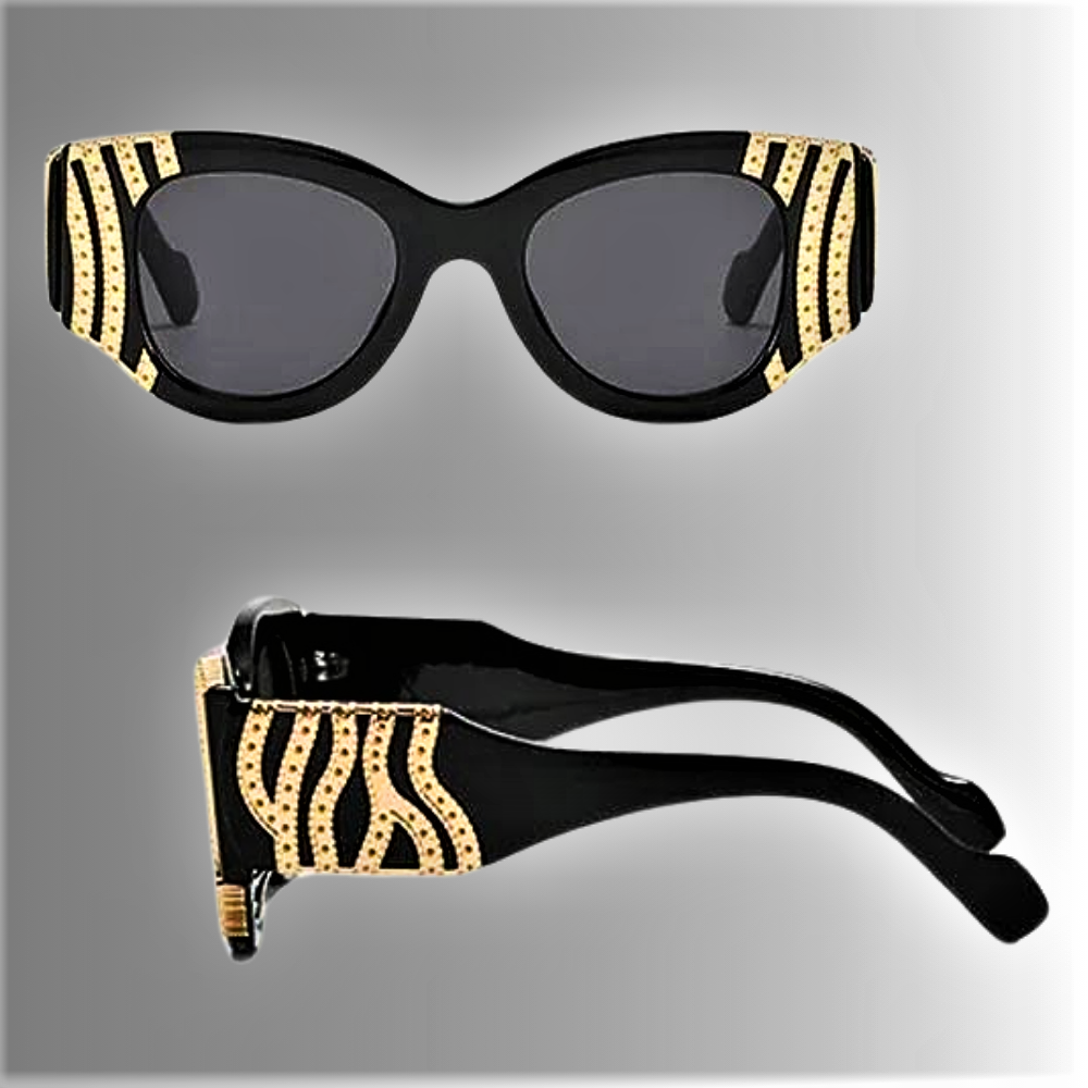 Occhiali da Sole "Strisce di Fuoco" Inno alla Personalità e allo Stile