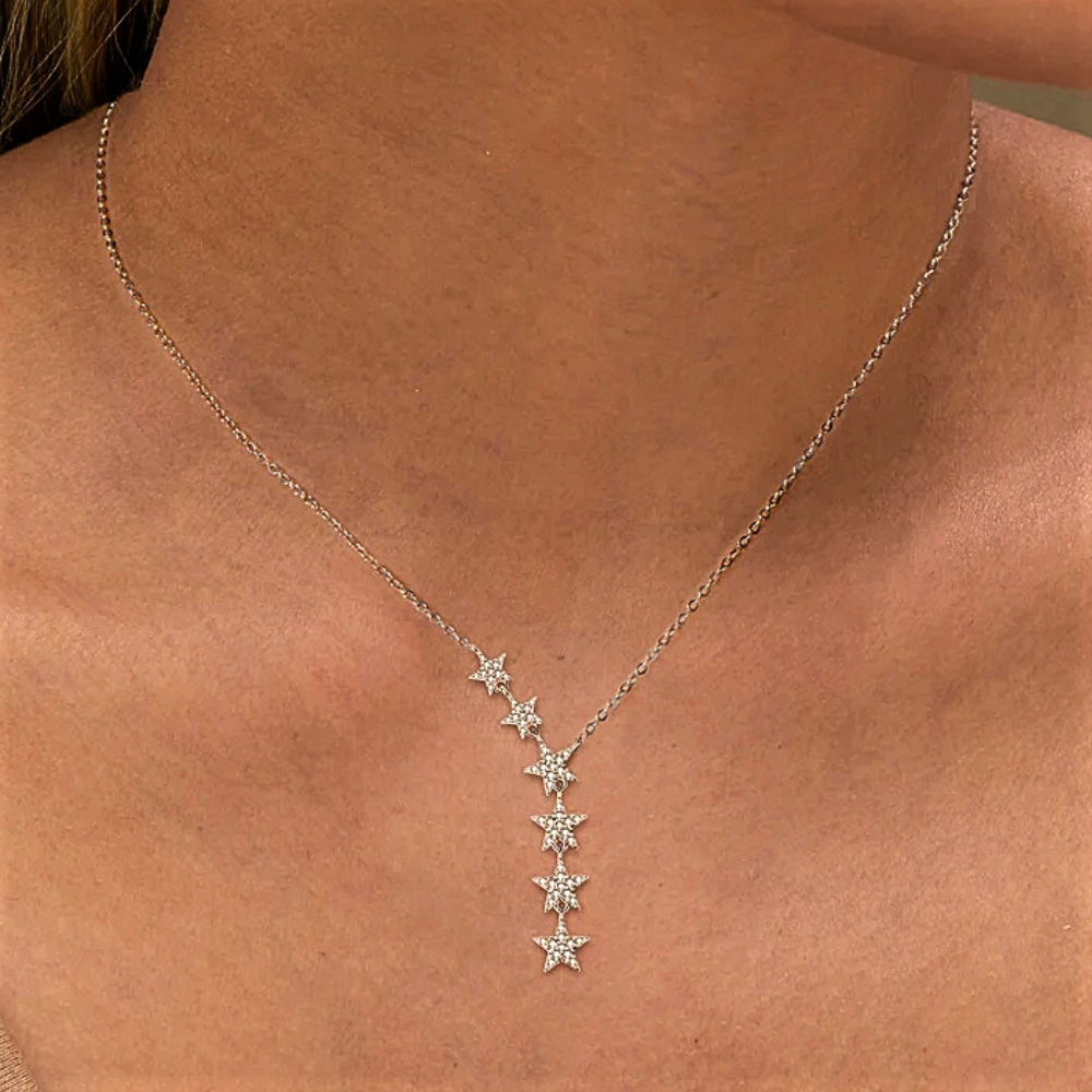 Collana "Cascata di Stelle" – Una Costellazione da Indossare