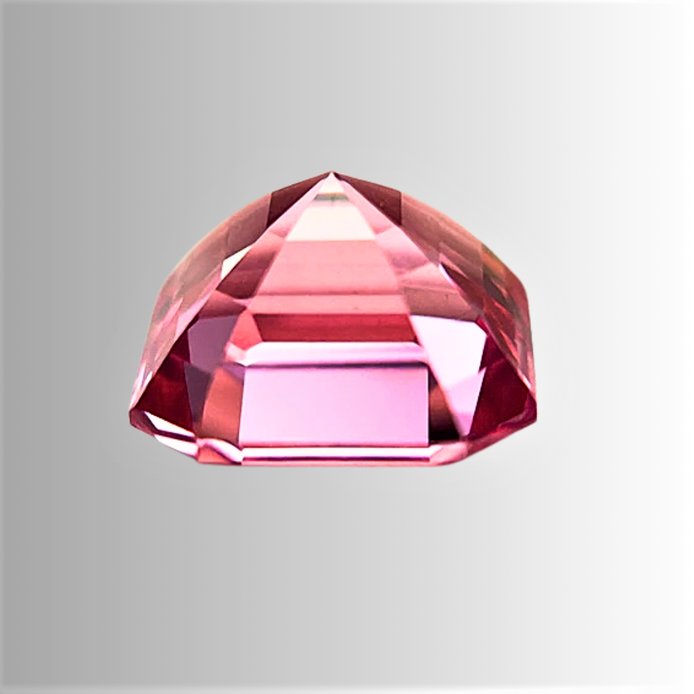 Zaffiro Padparadscha Lab Grown Taglio Asscher Certificato