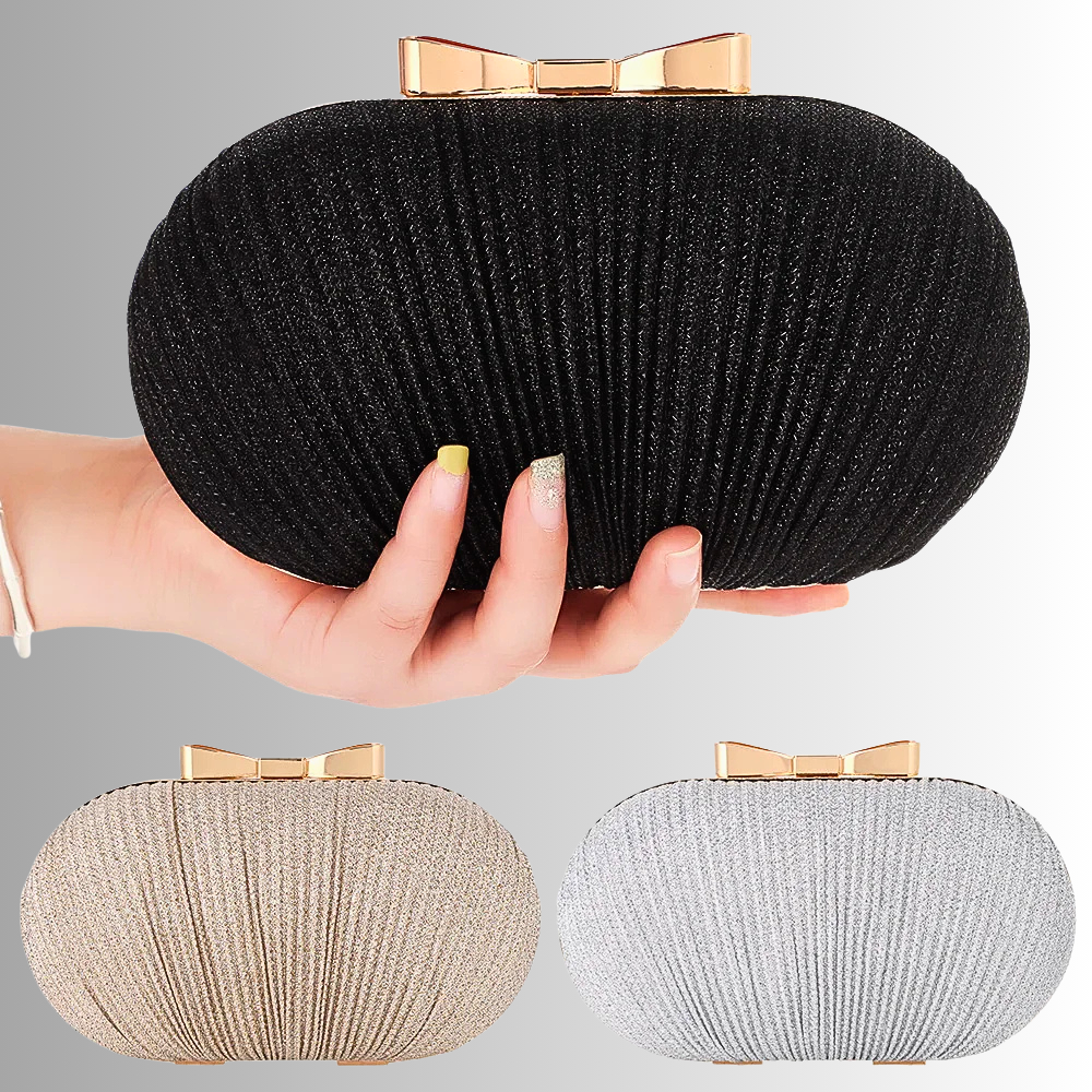 Clutch a Ovetto con Chiusura a Fiocco