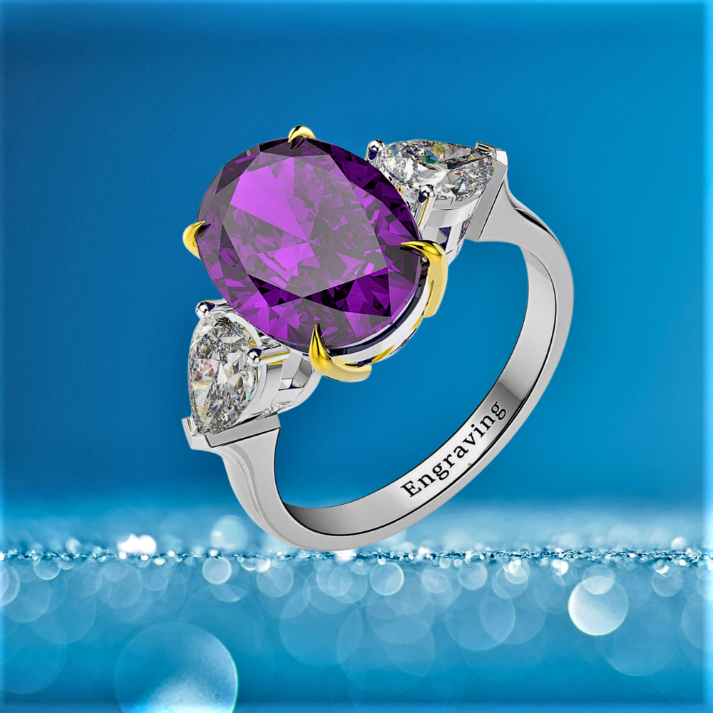 Trilogy con Pietre Ovali e due Gocce Una Splendida Fonte di Luce per Esaltare la Tua Classe