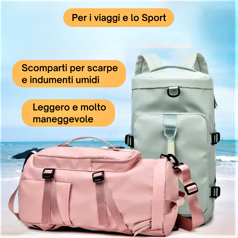 Mochila deportiva de viaje de gran capacidad y organización