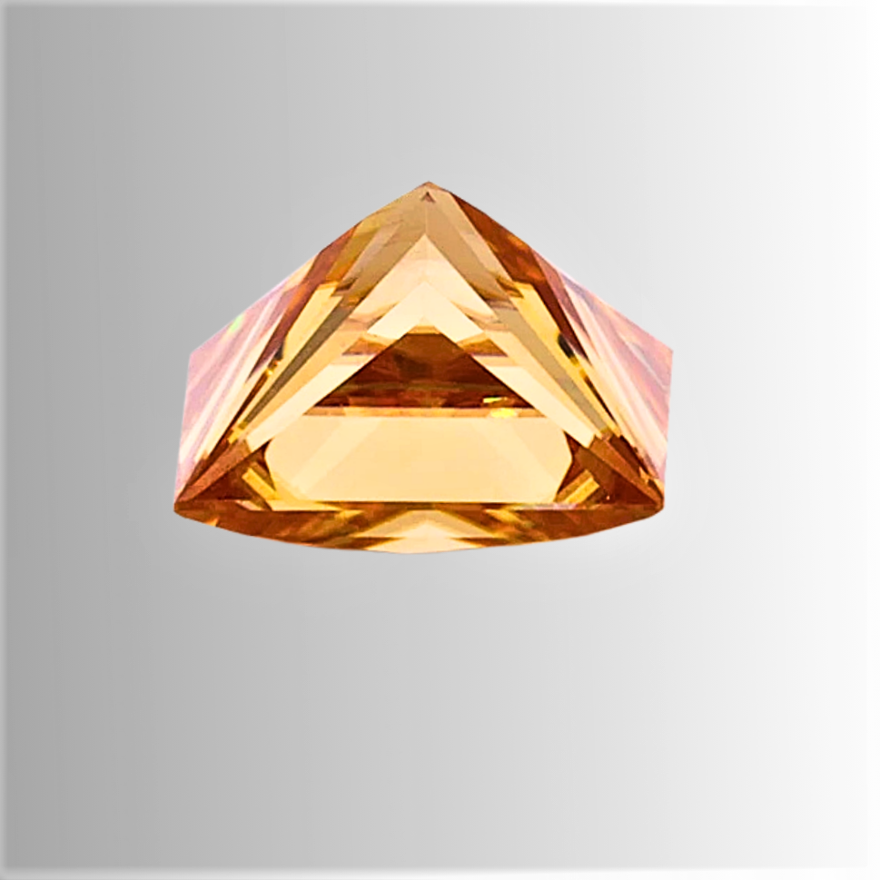Moissanite Champagne Taglio Princess Certificata