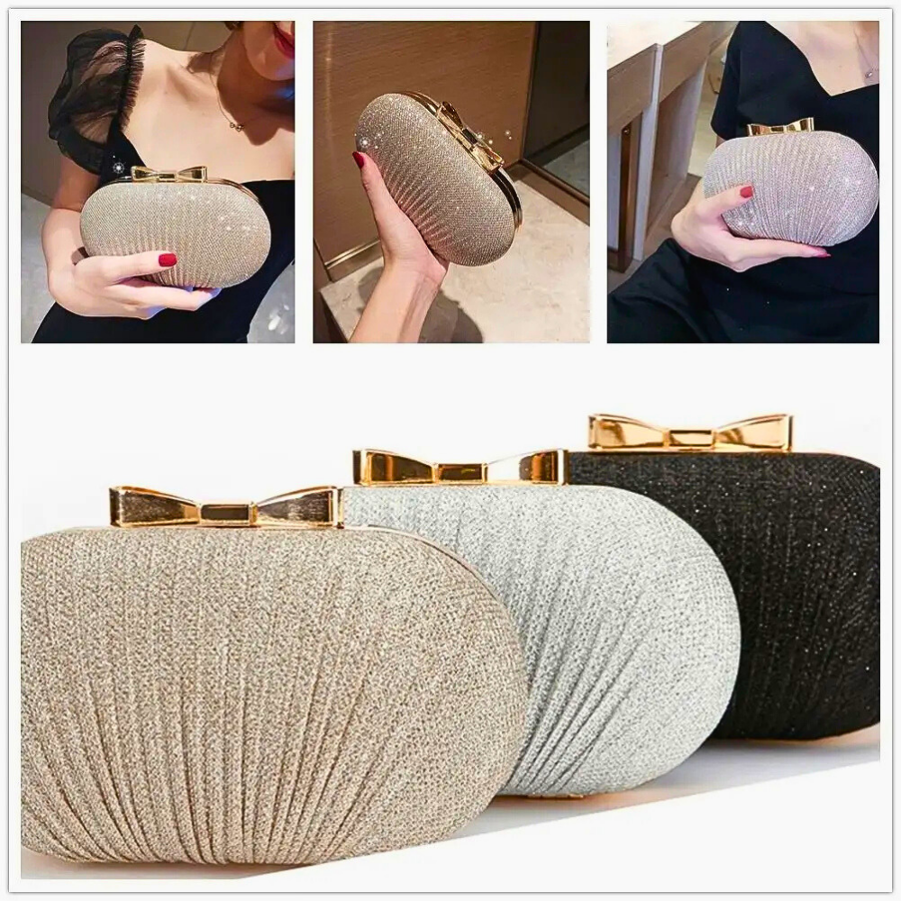 Clutch a Ovetto con Chiusura a Fiocco