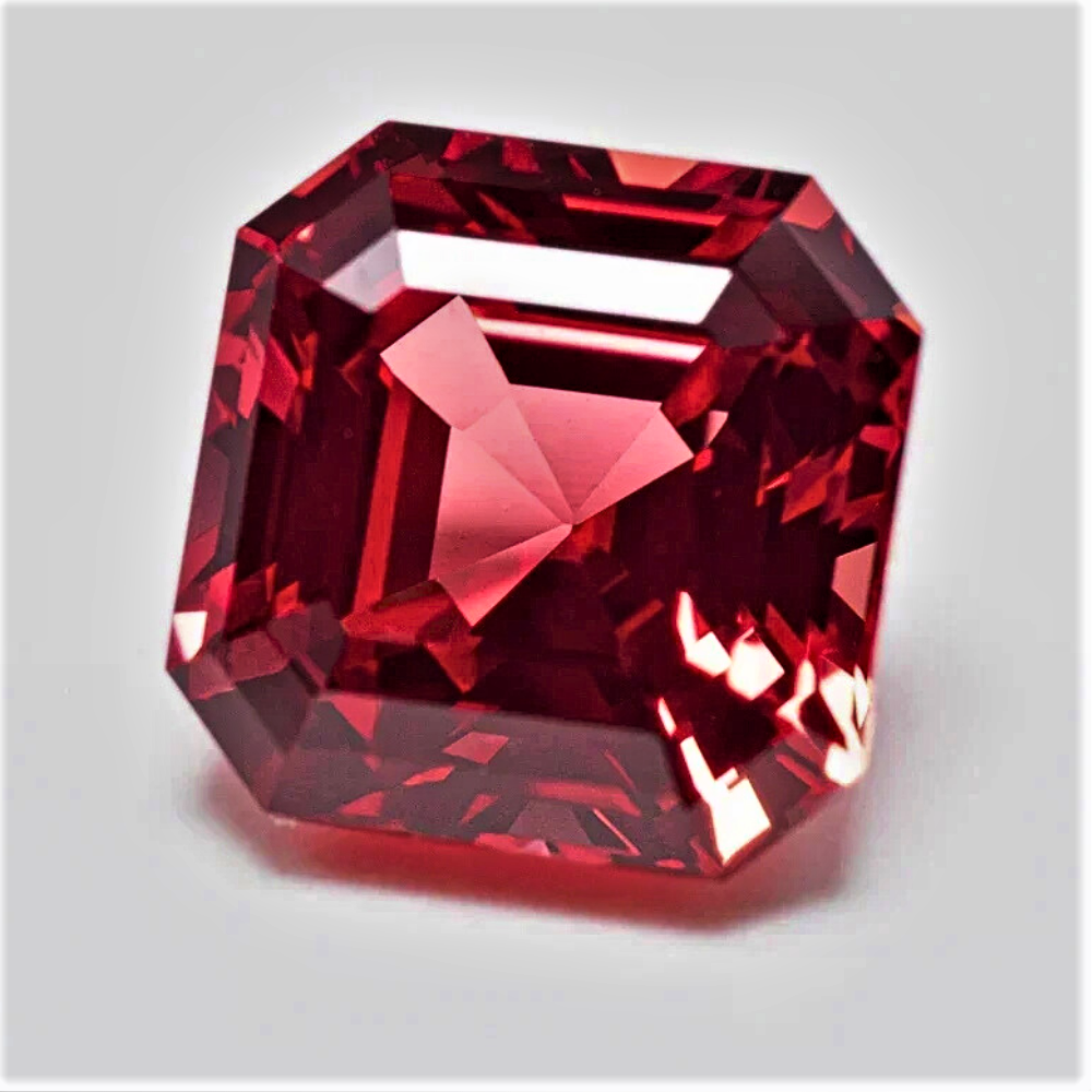 Zaffiro Sunset Lab Grown Taglio Asscher Certificato