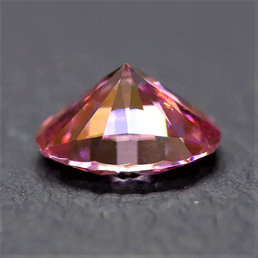 Moissanite Rosa Intenso Taglio Ovale Certificata