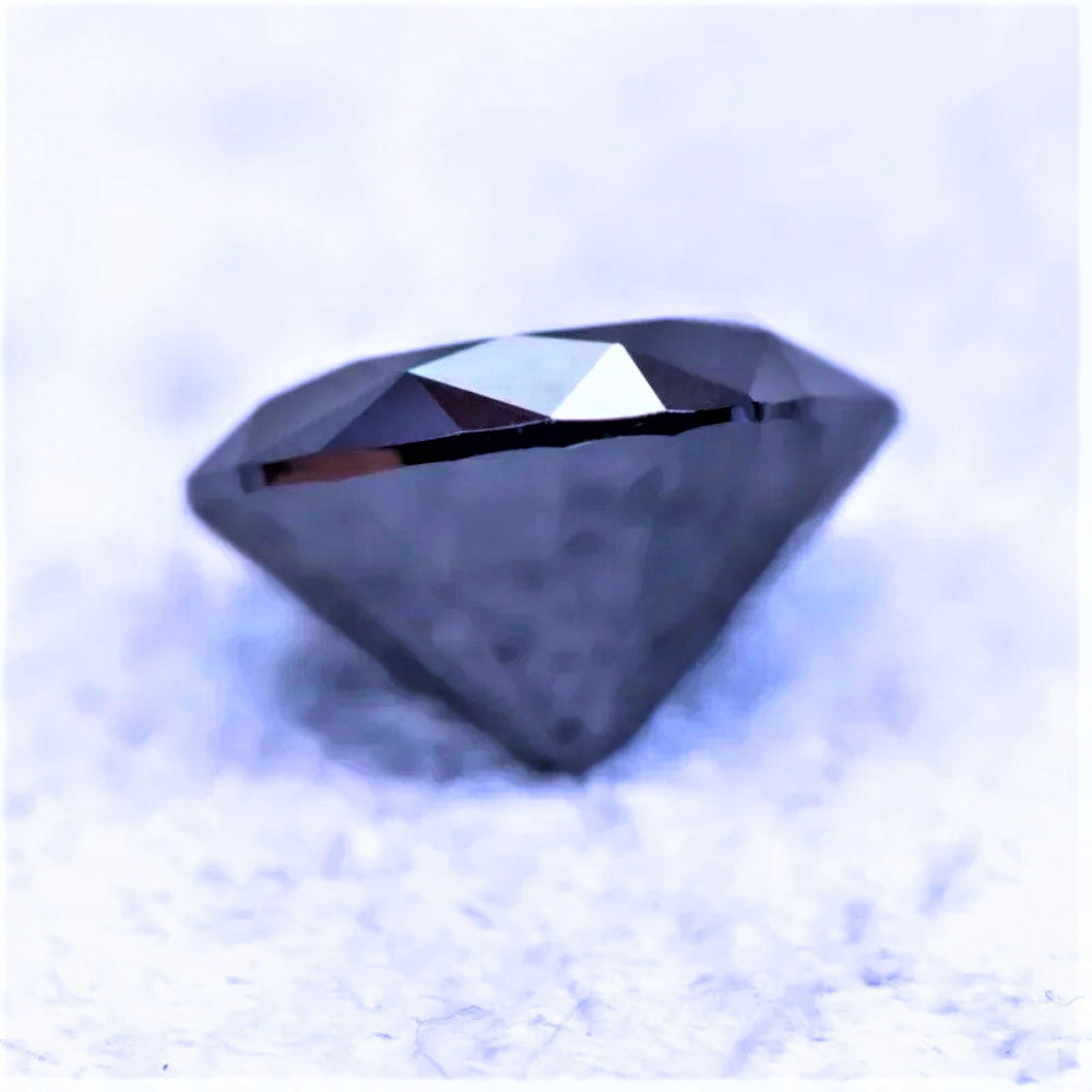 Moissanite Nera Taglio Cuscino Certificata