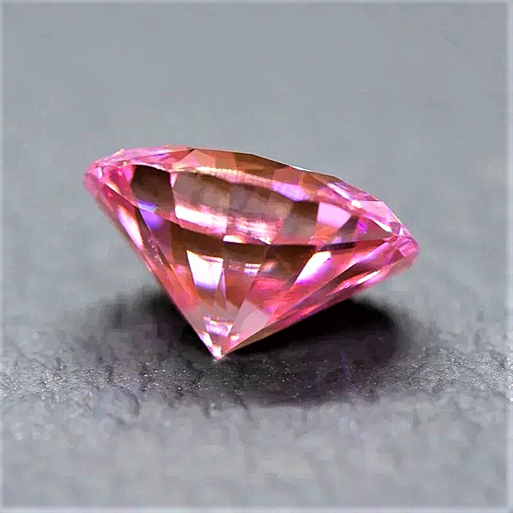 Moissanite Rosa Intenso Taglio Ovale Certificata