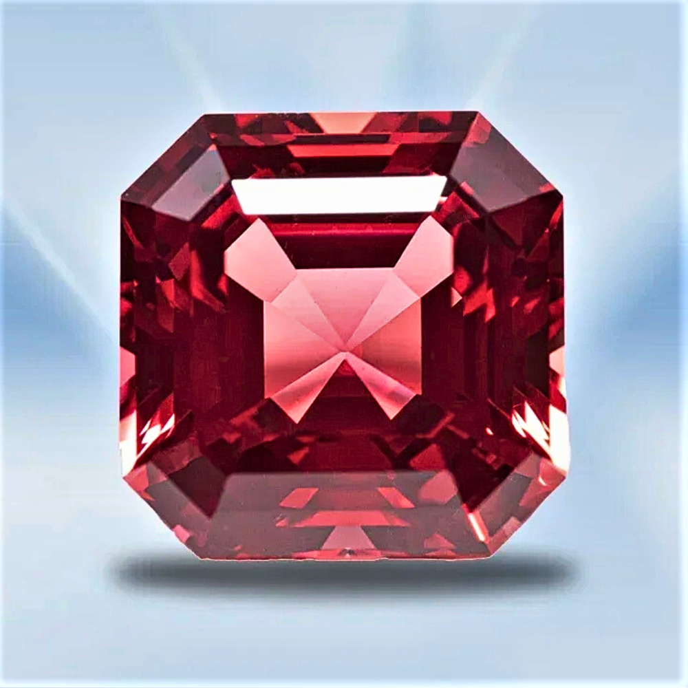 Zaffiro Sunset Lab Grown Taglio Asscher Certificato