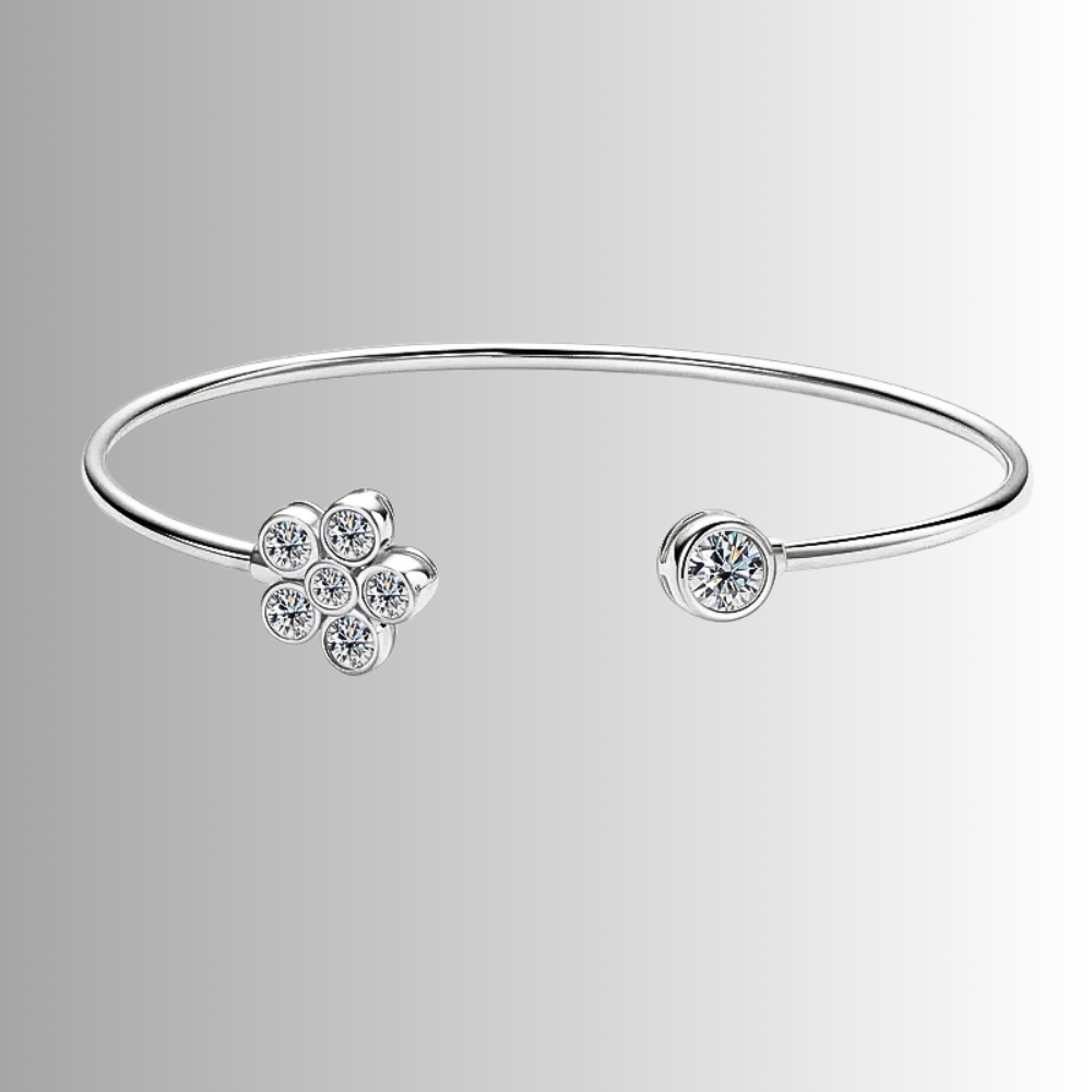 Mini collezione di Bracciali Rigidi Aperti con Moissaniti