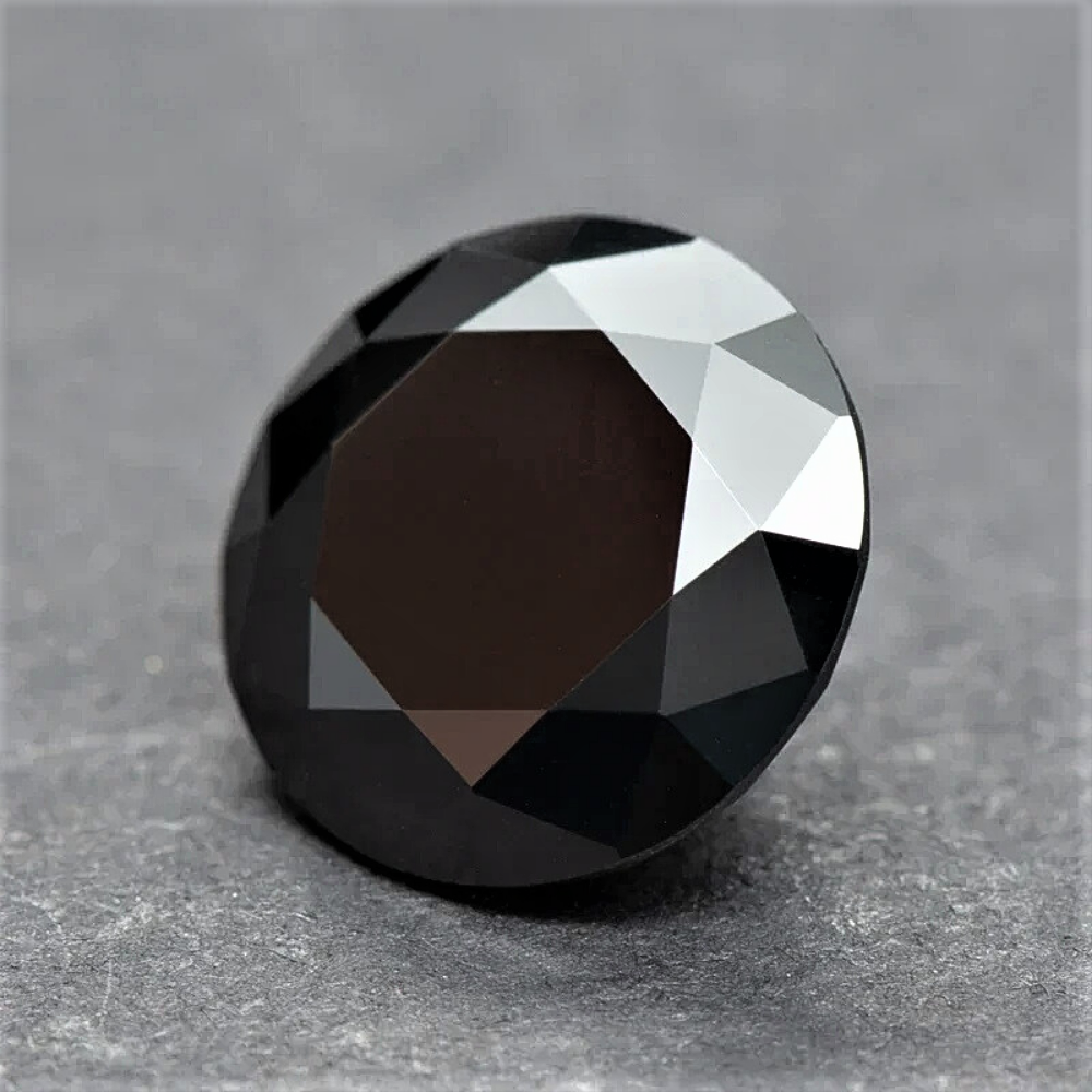 Moissanite Nera Taglio Brillante Certificata