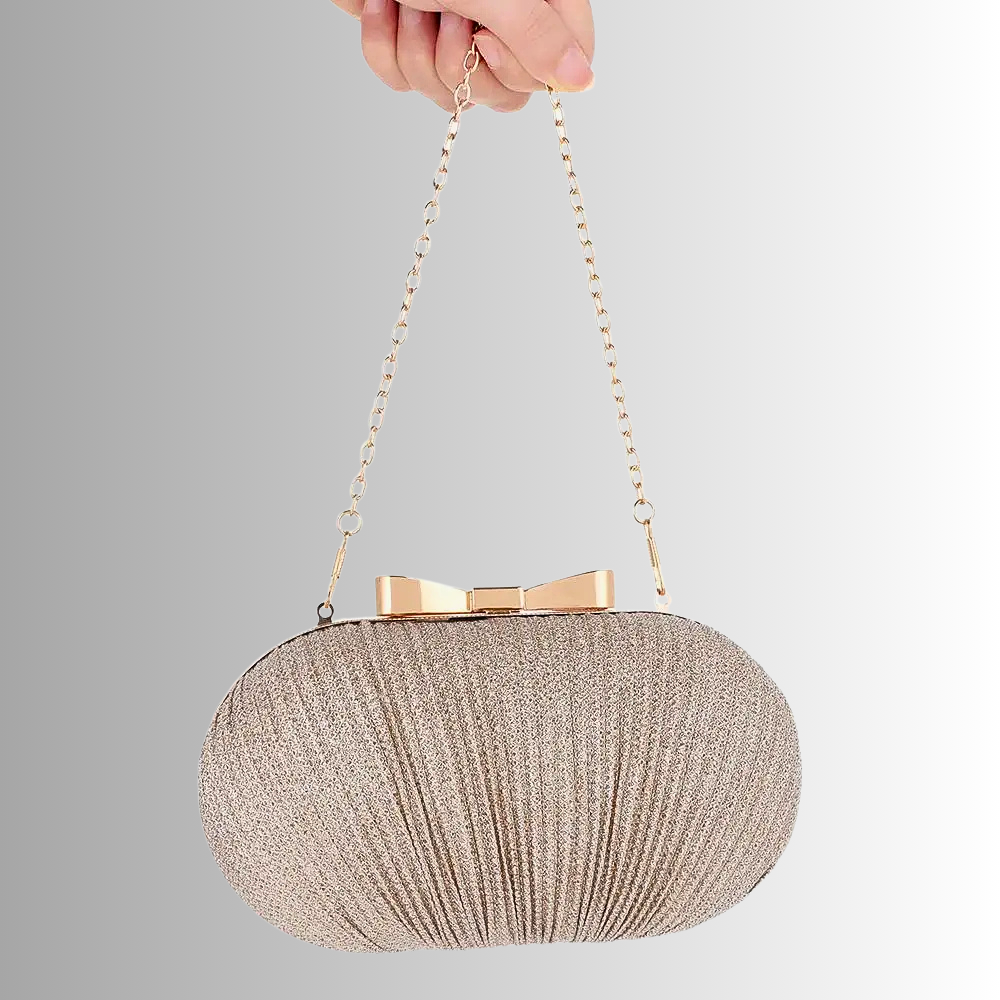 Clutch a Ovetto con Chiusura a Fiocco