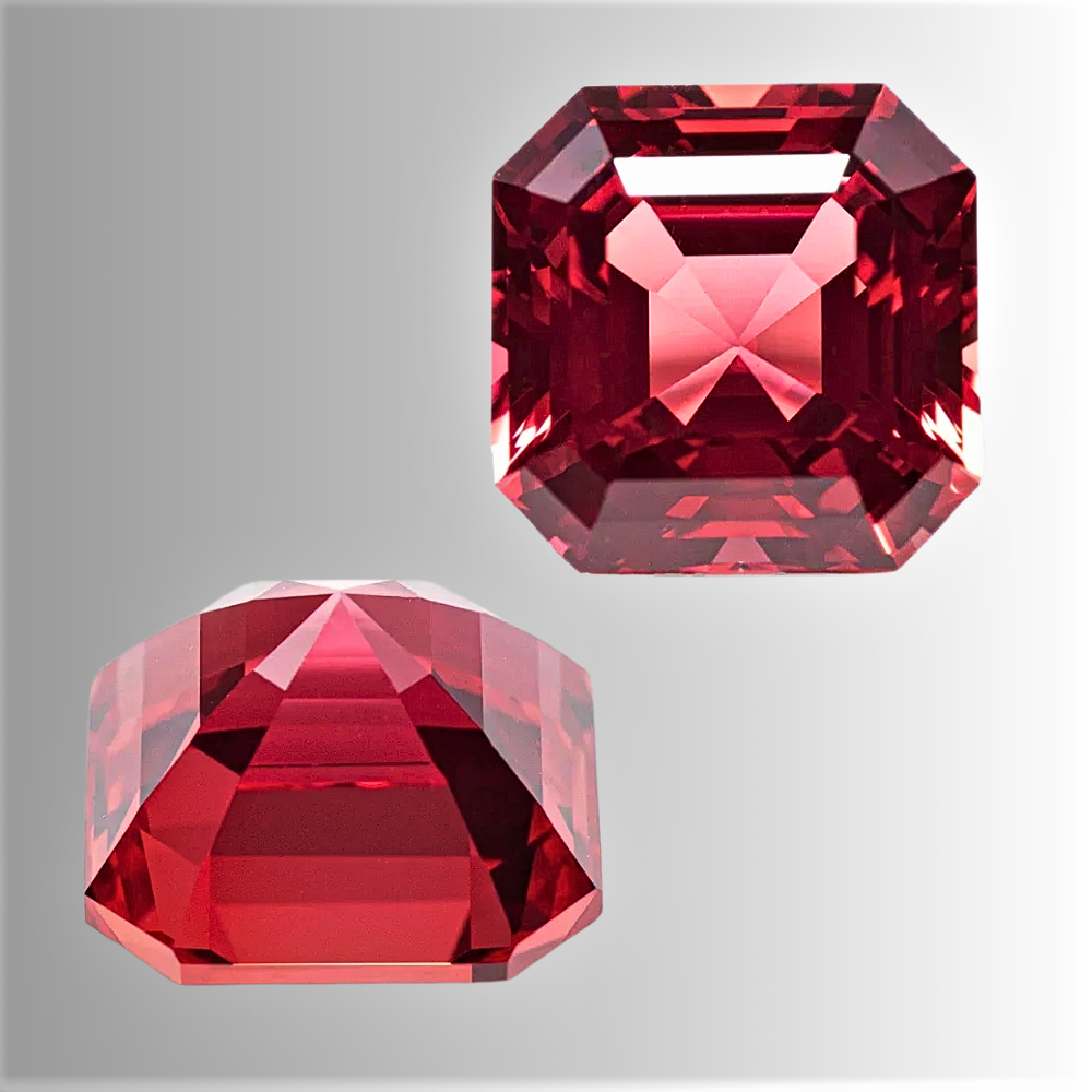 Zaffiro Sunset Lab Grown Taglio Asscher Certificato