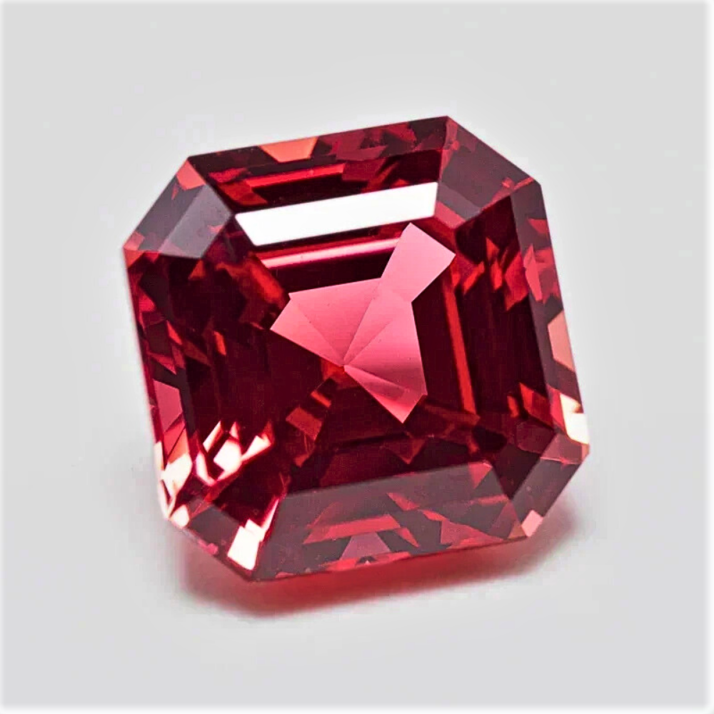 Zaffiro Sunset Lab Grown Taglio Asscher Certificato