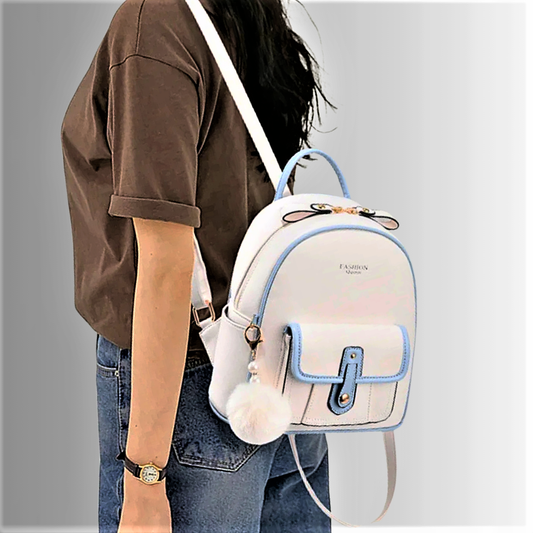 Mini Zaino con Tasca Centrale e di Sicurezza