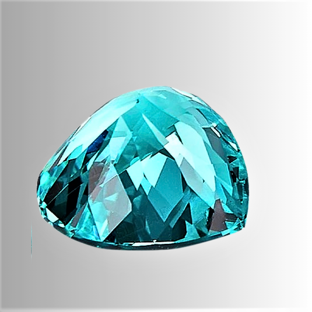 Tormalina Paraiba Lab Grown Taglio Cuore Certificata