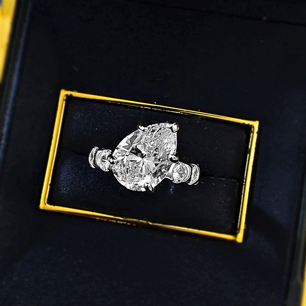 Fascia con Diamante Coltivato Taglio Goccia