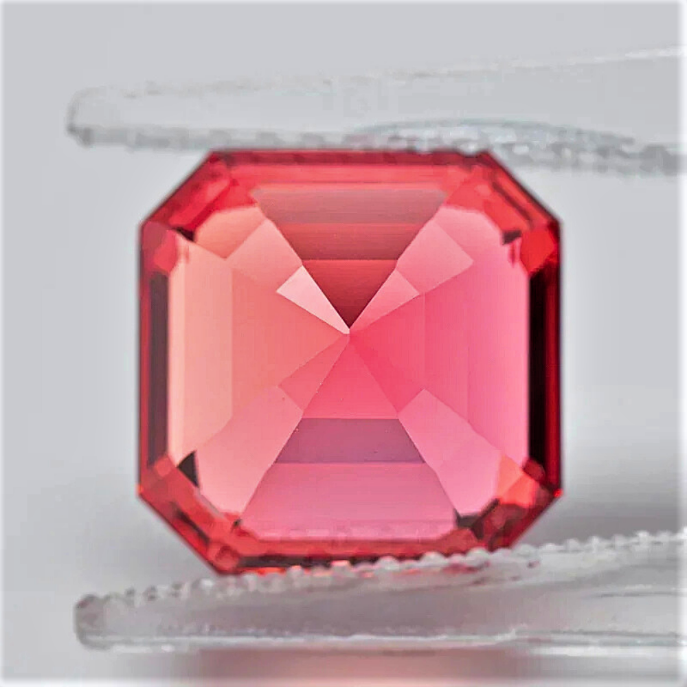 Zaffiro Sunset Lab Grown Taglio Asscher Certificato