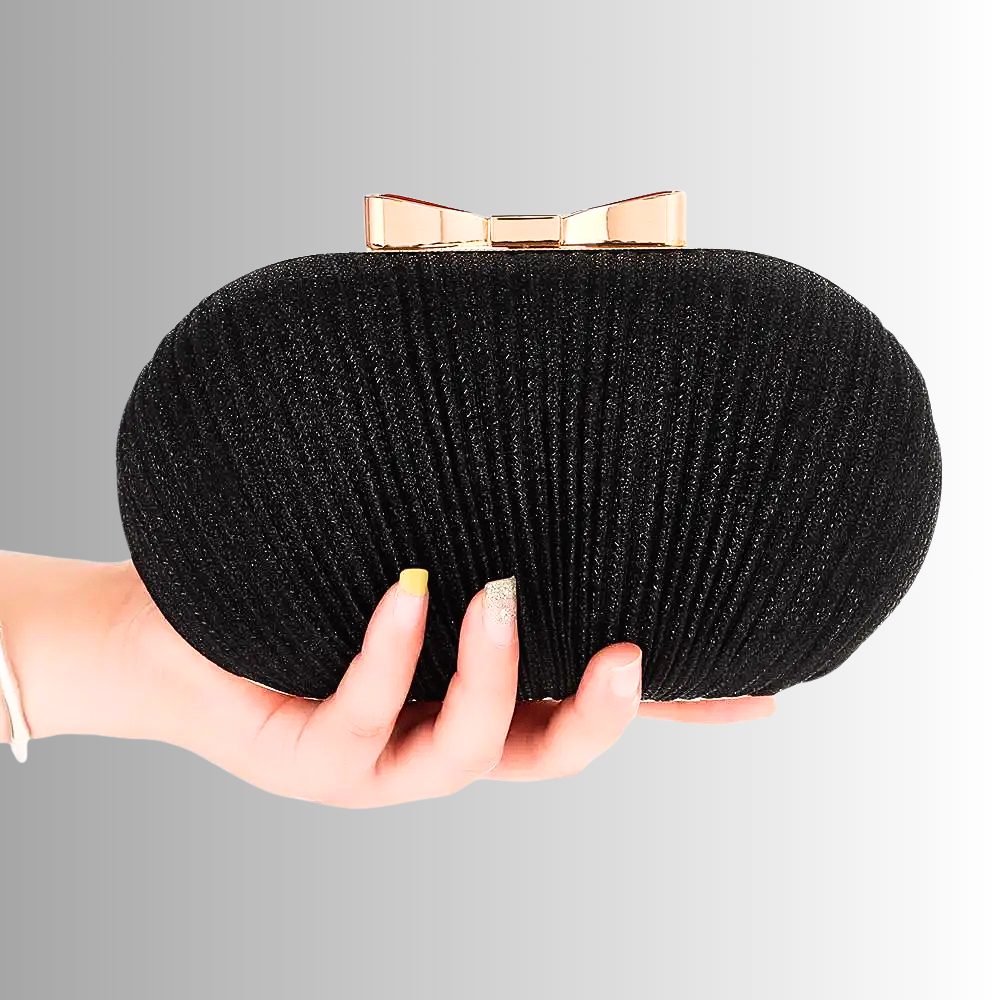 Clutch a Ovetto con Chiusura a Fiocco