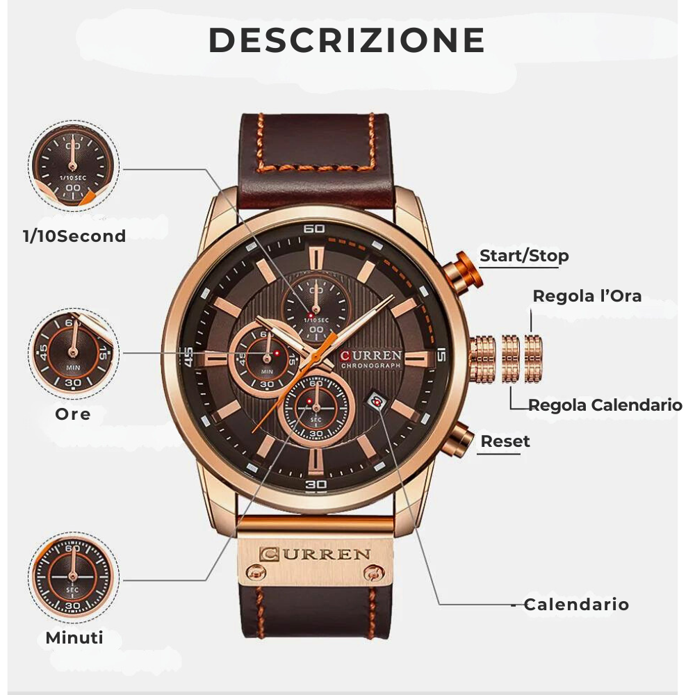 Cronógrafo CURREN: Elegancia y rendimiento para la persona con estilo