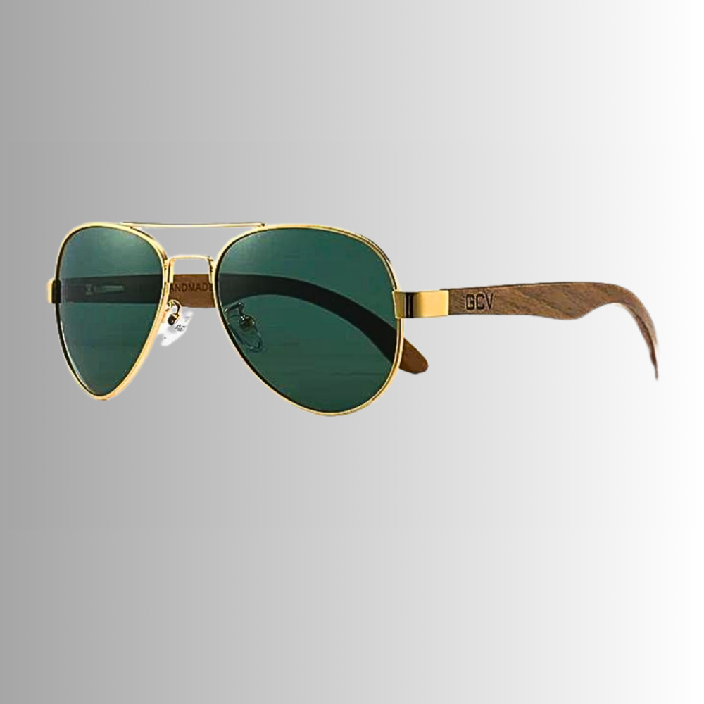 Gafas de sol de piloto de madera hechas a mano: homenaje a la naturaleza