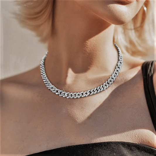 Collezione Groumette Moissanite: Bracciali e Collane in Oro Bianco o Giallo