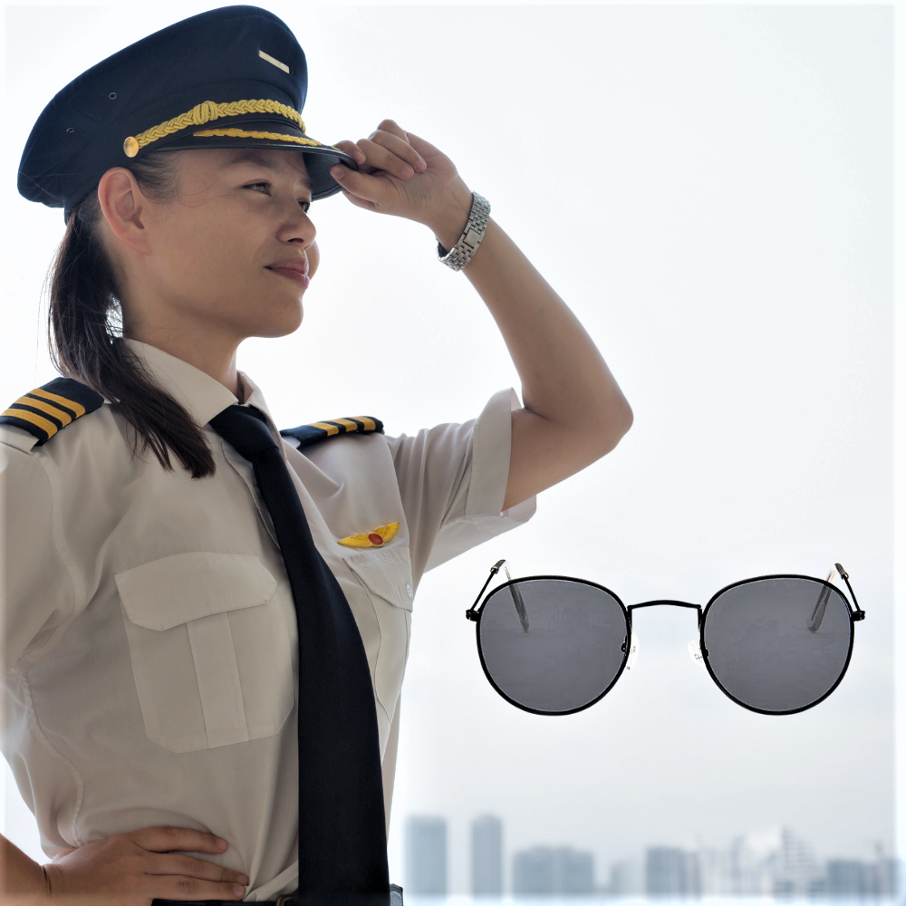 Gafas de sol "Pilot" Elegancia y color en metal