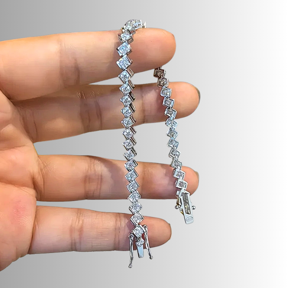 Bracciale Tennis a Rombi con Moissaniti