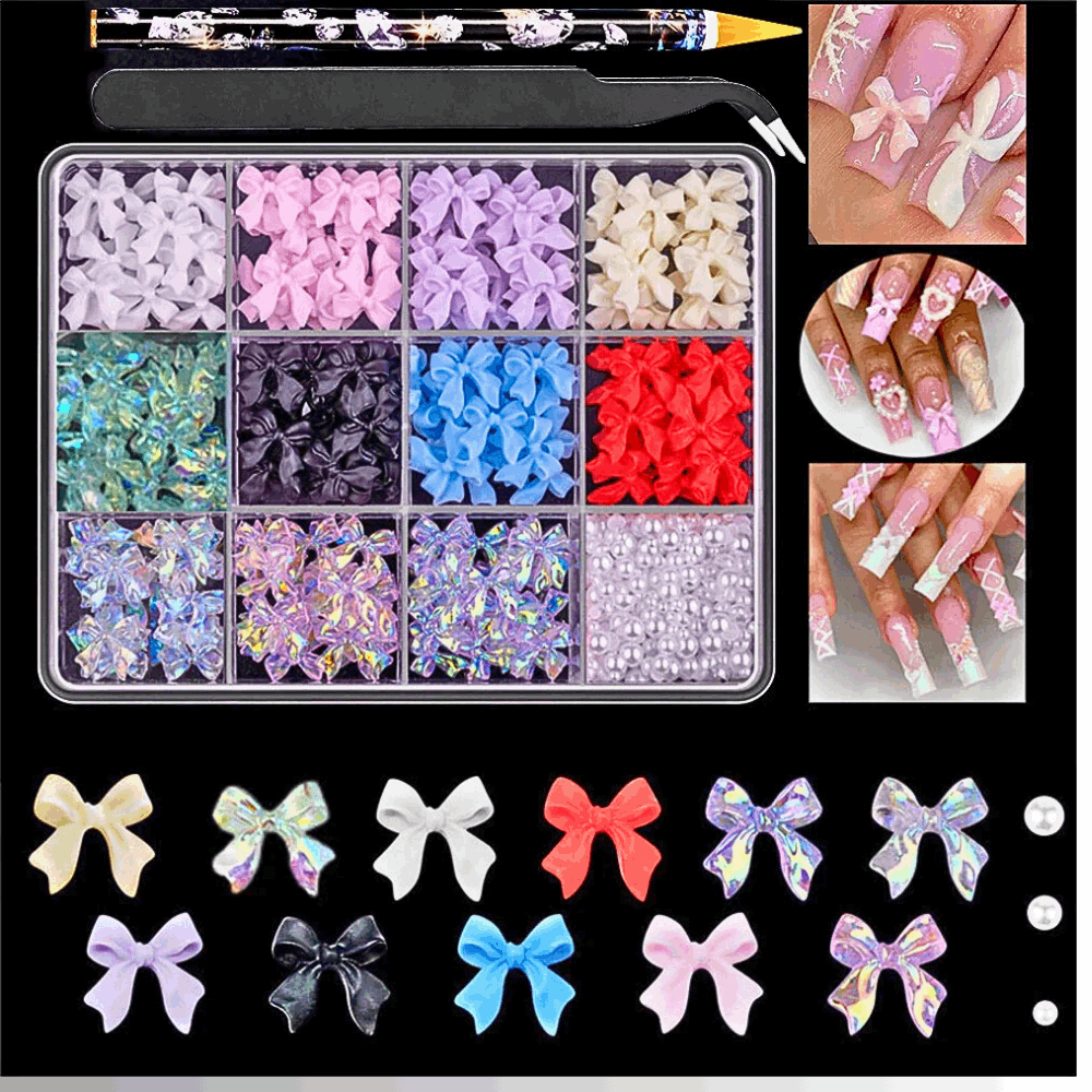 Set Decorazioni 3D per Nail Art: Fantasia e Creatività per il Tuo Fascino