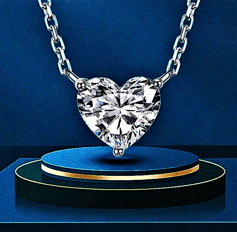 Collana Cuore Minimalista con Moissanite Certificata: La Forza della Semplicità